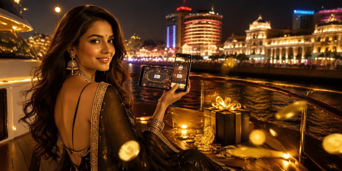 Neon lit Andar Bahar card game scene in Delhi's Connaught Place